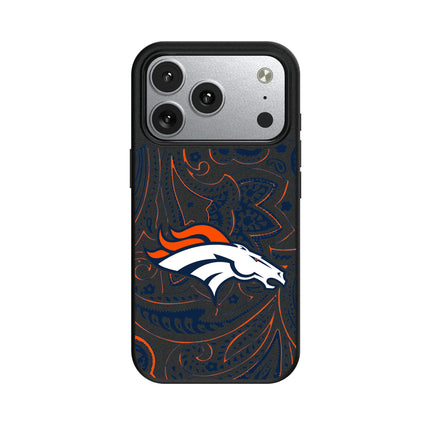 Denver Broncos Paisley MagSafe Compatible Phone Case for Apple iPhone