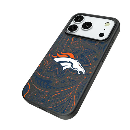 Denver Broncos Paisley MagSafe Compatible Phone Case for Apple iPhone