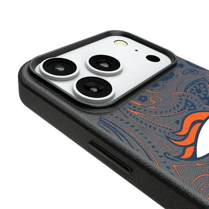 Denver Broncos Paisley MagSafe Compatible Phone Case for Apple iPhone