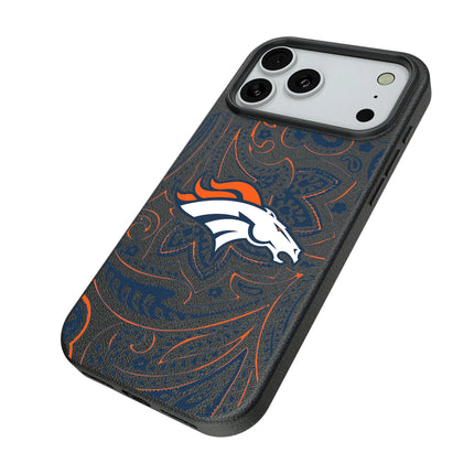 Denver Broncos Paisley MagSafe Compatible Phone Case for Apple iPhone
