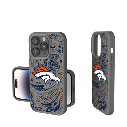 Denver Broncos Paisley Soft Touch Phone Case for Apple iPhone