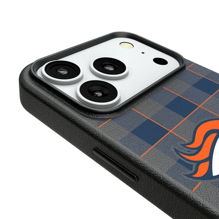 Denver Broncos Plaid MagSafe Compatible Phone Case for Apple iPhone