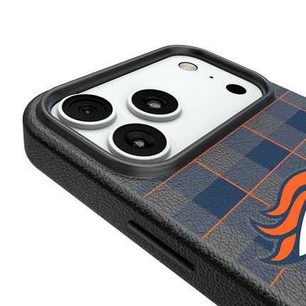 Denver Broncos Plaid MagSafe Compatible Phone Case for Apple iPhone