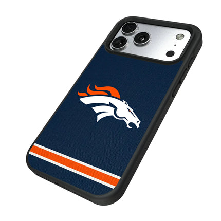 Denver Broncos Stripe Bump Phone Case for Apple iPhone