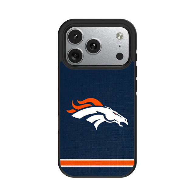 Denver Broncos Stripe Bump Phone Case for Apple iPhone