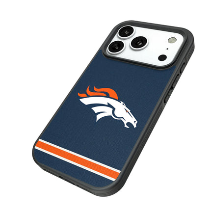 Denver Broncos Stripe Bump Phone Case for Apple iPhone