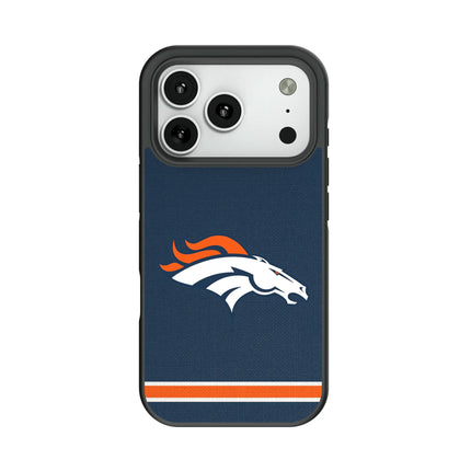 Denver Broncos Stripe Bump Phone Case for Apple iPhone