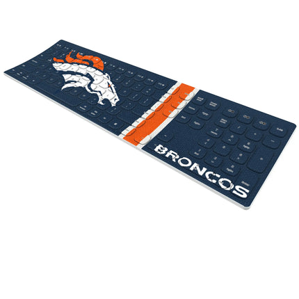 Denver Broncos Stripe Curved Wireless Keyboard