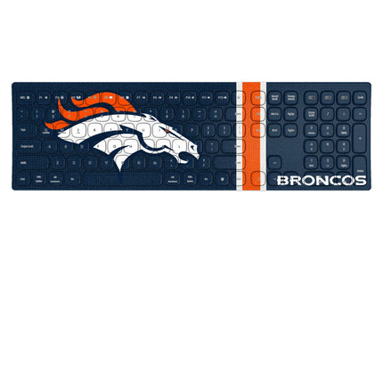 Denver Broncos Stripe Curved Wireless Keyboard