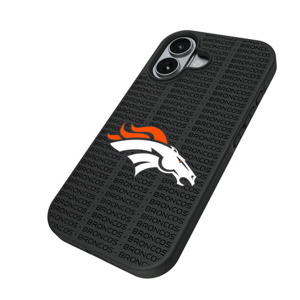 Denver Broncos Text Backdrop Bump Phone Case for Apple iPhone