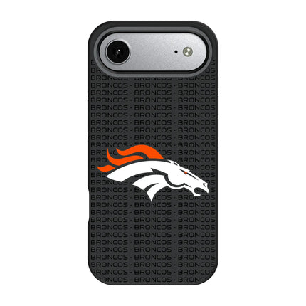 Denver Broncos Text Backdrop Bump Phone Case for Apple iPhone