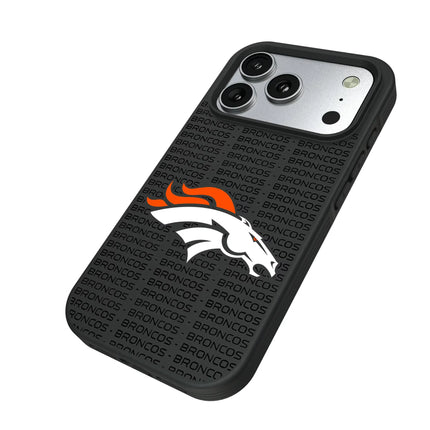 Denver Broncos Text Backdrop Bump Phone Case for Apple iPhone