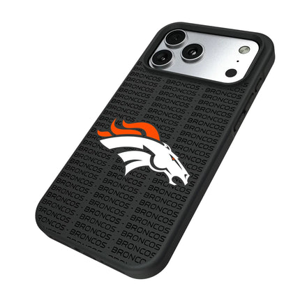 Denver Broncos Text Backdrop Bump Phone Case for Apple iPhone