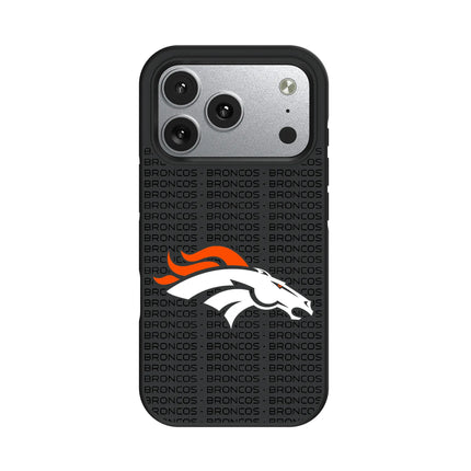 Denver Broncos Text Backdrop Bump Phone Case for Apple iPhone