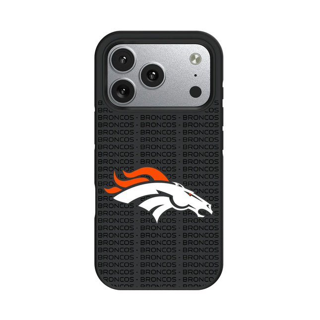 Denver Broncos Text Backdrop Bump Phone Case for Apple iPhone
