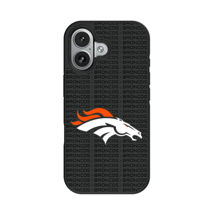 Denver Broncos Text Backdrop Bump Phone Case for Apple iPhone