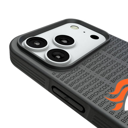 Denver Broncos Text Backdrop Bump Phone Case for Apple iPhone