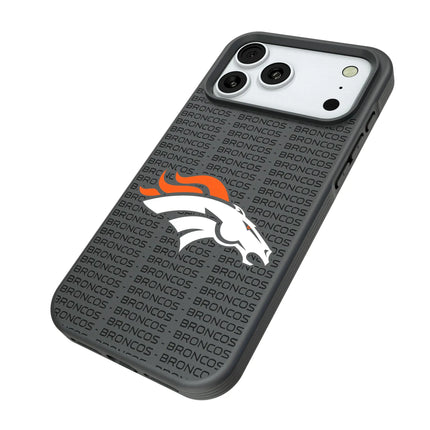 Denver Broncos Text Backdrop Bump Phone Case for Apple iPhone