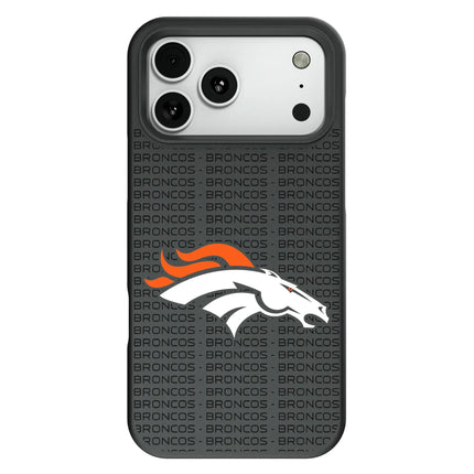Denver Broncos Text Backdrop Bump Phone Case for Apple iPhone