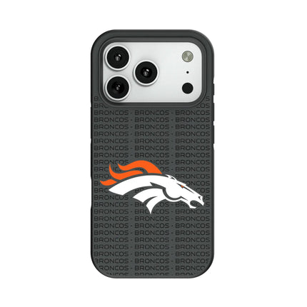 Denver Broncos Text Backdrop Bump Phone Case for Apple iPhone
