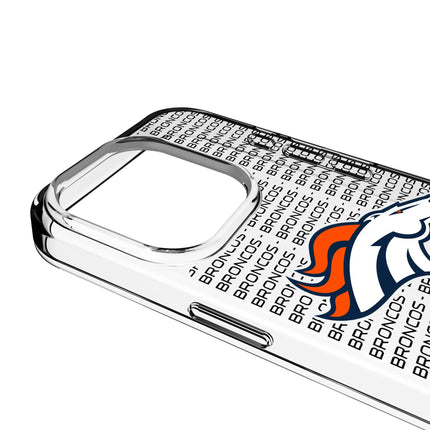 Denver Broncos Text Backdrop Clear Phone Case for Apple iPhone