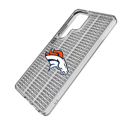 Denver Broncos Text Backdrop Clear Phone Case for Samsung Galaxy