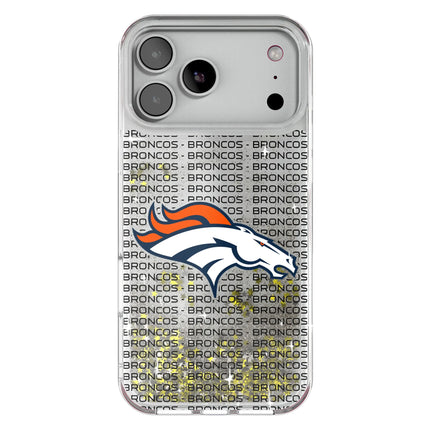 Denver Broncos Text Backdrop Glitter Phone Case for Apple iPhone