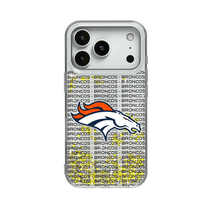 Denver Broncos Text Backdrop Glitter Phone Case for Apple iPhone