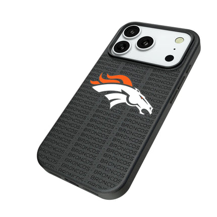 Denver Broncos Text Backdrop MagSafe Compatible Phone Case for Apple iPhone