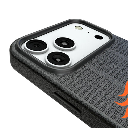 Denver Broncos Text Backdrop MagSafe Compatible Phone Case for Apple iPhone