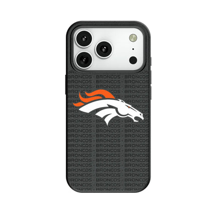 Denver Broncos Text Backdrop MagSafe Compatible Phone Case for Apple iPhone