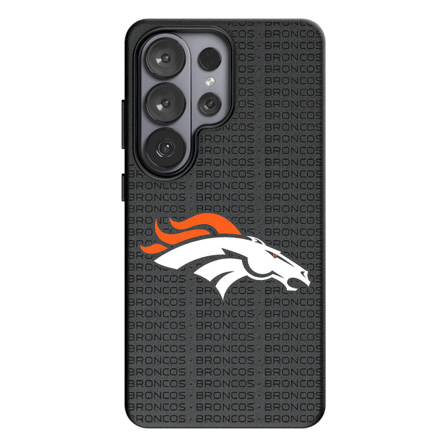 Denver Broncos Text Backdrop MagSafe Compatible Phone Case for Samsung Galaxy