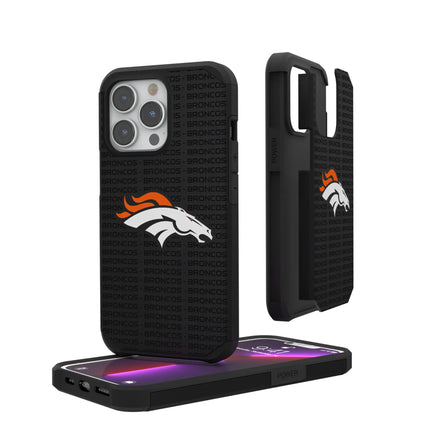 Denver Broncos Text Backdrop Rugged Phone Case for Apple iPhone
