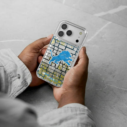 Detroit Lions Glitter Phone Case Brick for iPhone