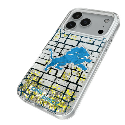 Detroit Lions Brick Glitter Phone Case for Apple iPhone