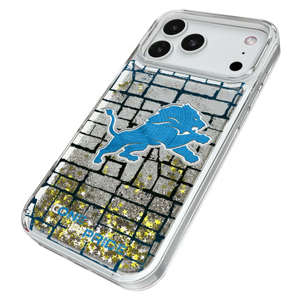 Detroit Lions Brick Glitter Phone Case for Apple iPhone