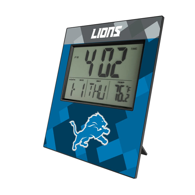 Detroit Lions Wall Clock Color Block