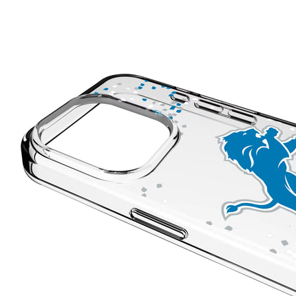 Detroit Lions Clear Phone Case Confetti for iPhone