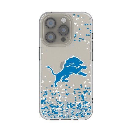 Detroit Lions Clear Phone Case Confetti for iPhone