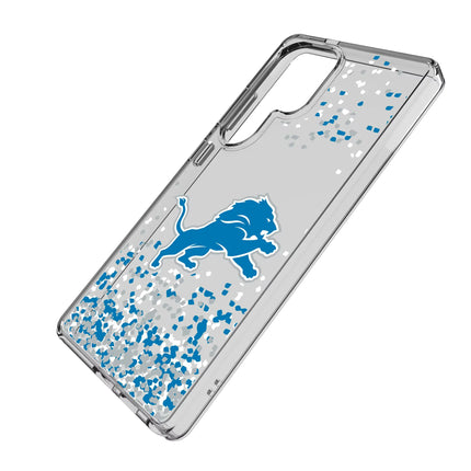 Detroit Lions Clear Phone Case Confetti for Samsung Galaxy