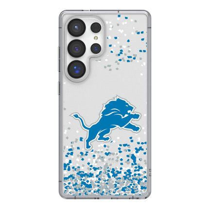 Detroit Lions Clear Phone Case Confetti for Samsung Galaxy