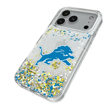 Detroit Lions Confetti Glitter Phone Case for Apple iPhone