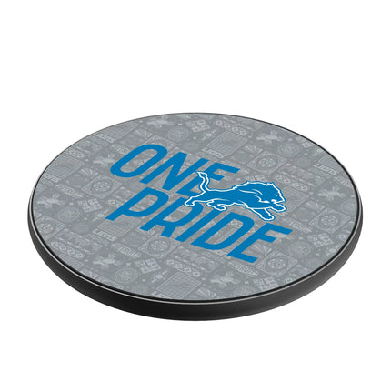 Detroit Lions 15-Watt Wireless Charger Deco