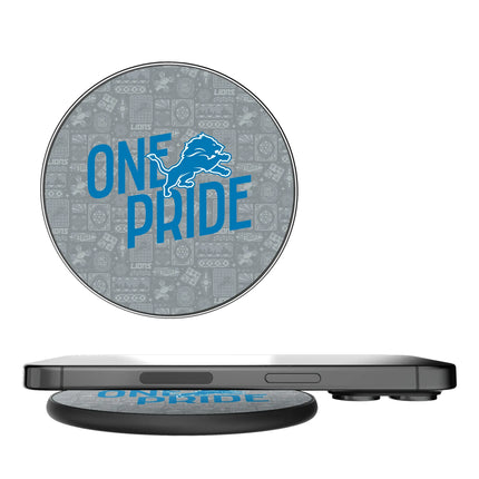 Detroit Lions 15-Watt Wireless Charger Deco
