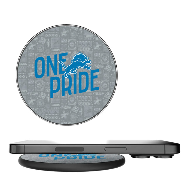 Detroit Lions 15-Watt Wireless Charger Deco