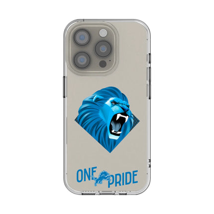 Detroit Lions Clear Phone Case Deco for iPhone