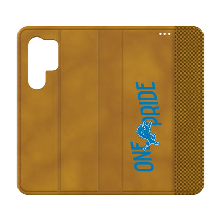 Detroit Lions Folio Phone Case Deco for Samsung Galaxy