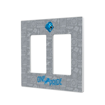 Detroit Lions Hidden-Screw Light Switch Plate Deco