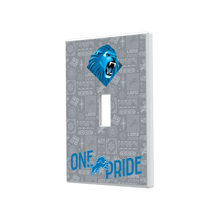 Detroit Lions Hidden-Screw Light Switch Plate Deco