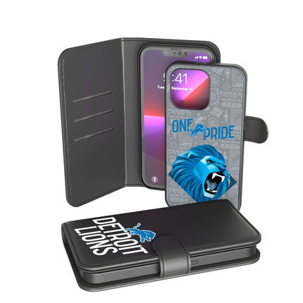 Detroit Lions Wallet Phone Case Deco for iPhone